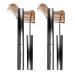 Eye Makeup Kit. Iron Wand Mascara 3d Curling Eyelash Long-Lasting Volume Mascara Waterproof.Lower Lash Stamp Lower Eyelash Stamp Set with Ink Quick Eye Makeup Tool Korean Eye Makeup Kit (Brown A*2)