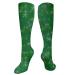 Christmas lights on green compression socks for women and men.Circulation 15 20 mmHg is the best support for sporty running and cycling