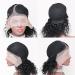 QINGSIYU Brazilian Water Wave Human Hair Lace Front Wig 14 - Natural Black Wavy T-Part Wig for Black Women - Buy Online on GoSupps.com