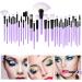 32-Piece Professional Makeup Brush Set with Nylon Bag - Purple - Buy Online on GoSupps.com