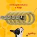 HOWLERS Pack of 5 Natural 15cm Dog Chews Rawhide Pressed Rings | Natural Ring Shaped Hide Chews For Dogs | Rawhide Dog Chew Made From Natural Ingredients - Buy Online on GoSupps.com
