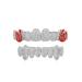 RINTOLER Diamond Dental Grill for Men and Women-8 Teeth Colored Enamel Inlaid with Zircon Hip-hop Braces Hip Hop Halloween Braces Jewelry Silver