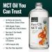 Natural Force Organic Pure C8 + Organic MCT Oil Bundle USDA Organic Non GMO 100% Pure Coconut MCTs Keto Paleo Vegan and Kosher - 2X 32 Ounce Glass Bottles - Buy Online on GoSupps.com
