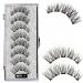 Reusable Dual Magnetic Eyelashes NO Eyeliner or Glue Needed Magnets False Eyelashes Soft 3D Fake Lashes Extension with Magnetic Clip Natural Look Eyelashes Set with 8 Pieces / 2 Pairs (MB9K-5)