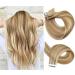 Tape-in hair extensions 20PCs / 50g per set #12P613 Golden Brown highlighted Blonde Piano Color double-sided adhesive tape-skin-hair intersection.