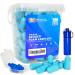 200Pcs Soft Foam Ear Plugs Sound Blocking Earplugs Slow Rebound Disposable Ear Plugs for Sleeping Noise Cancelling Snoring Shooting Study Construction-Site Travel (Blue)