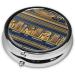 Egyptian Pharaonic Frescoes Portable Pill Box | 3-Compartment Mini Design | Travel-Friendly Black Metal Case - Buy Online on GoSupps.com