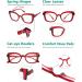 Eyekepper Oversized Cat Eye Reading Glasses for Women - Fashionable Red 3.0x with Spring Hinge - International Shipping Available - Buy Online on GoSupps.com