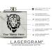 Personalized Faux Leather Flask with Route 66 California Design and Engraving - White Marble - Buy Online on GoSupps.com
