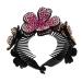 FRCOLOR Glitter Hair Accessories Ball Head Twist Clamp Miss Bracket The Flowers Leather Rhinestone Hair Clip