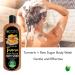 Body Wash with Turmeric & Raw Sugar - Exfoliating Vegan Cleanser 32 Fl Oz - Sulfate Free Cruelty Free for All Skin Types - Buy Online on GoSupps.com