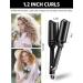 Professional Hair Waver 2 Barrel Curling Iron - 30mm Fast Heating Hair Crimper with LCD Display | Adjustable Temperature Ceramic Beach Waver Wand for Effortless Waves - Buy Online on GoSupps.com