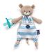 Chicco Pocket Buddies Soft Pacifier Holder-Lovey  Soothing Plush Toy Animal 0m+  Blue Bear Blue 1 Count (Pack of 1)