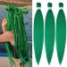 Easy Braid Pre-stretched Green Braiding Hair - 26 Inch 3 Packs Green Braiding Hair For Braids Yaki Texture Crochet Hair Box Braids Hot Water Setting Synthetic Braiding Hair Extensions(26 Inch Green) Green 26 Inch(Pac...