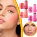Milk Jelly Blush Milk Makeup Jelly Tint Milk Cooling Water Jelly Tint Milk Blush Stick Jelly Lip Tint Lip And Cheek Stain Sheer Natural Long-Lasting Multi Use Makeup Blush Stick (Coral(2) 0.98 2.16 inch) Coral(2) 1 count (Pack of 1) - Buy Online on GoSupps.com