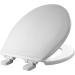 MAYFAIR 880SLOW 000 Caswell Toilet Seat will Slowly Close and Never Loosen ROUND Long Lasting Plastic White 1 Pack 1 Pack - ROUND Toilet Seat