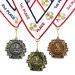 All Quality 1st 2nd 3rd Place Ten Star Award Medals - 3 Piece Set (Gold, Silver, Bronze) Includes Neck Ribbon