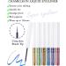 Chameleon Multichrome Glitter Liquid Eyeliner Kit-6Pcs Purple/Blue/Gold/Green Metallic Satin Colored Finish Eye Liner Eye Shadow Stick Longwear Ultra-Fine Tip Eyeliner Pen for Glitter Makeup 6 Colors - Buy Online on GoSupps.com