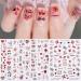 Valentine Gift Rose Lip Manicure 3D Nail Decor Lover Heart Nail Stickers Adhesive Decals(1) Style 01 - Buy Online on GoSupps.com