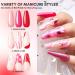 Makartt 6 Colors Nail Liner Gel Nail Polish Set Nails Liner Gel Paint for Nail Painting Soak Off UV Liner Gel DIY Design Manicure Drawing Kit Pink Colors - Buy Online on GoSupps.com