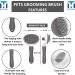 Muxtraders Cat Brush Dog Brush for Shedding - Grooming Comb for Cats & Dogs - Removes Mats, Tangles, and Loose Fur - Grey - Buy Online on GoSupps.com