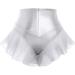 Women's Shiny Ruffle Dance Booty Shorts - High Waist Metallic Mini Hot Pants for Stage, Pole Dance, Yoga - Large Silver - Buy Online on GoSupps.com