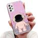 Tivenfezk Nadoli for Samsung Galaxy A23 4G/5G astronaut Hidden Stand Shell caricature glitter stand soft silicone bling transparent protective cover samsung galaxy a23 4g/5g pink