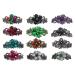 Dozen Pack jcgy Large Barrettes Sparkly Crystals Thick Hair Hairclips 1 Ea of 12 Colors 0052-D 1 each of 12 colors