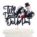 Till Death Do Us Part Wedding Cake Topper - Dia De Los Muertos Sugar Skull Cake Supplies - Halloween Skeleton Day Of The Death - Gothic Mr Mrs Wedding Party Decoration