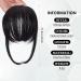 NICENEEDED Natural Black Hair Clip in Curved Bangs Fluffy Faux Fringe with Temples Hairpiece Flat Neat Clip on Bangs Hair Extension for Women and Girls Daily Wear - Buy Online on GoSupps.com