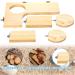 Nizirioo 5-Piece Hamster Accessories Set | Natural Wood Toys & Cage Decor for Hamsters Guinea Pigs Chinchillas & Mice - Buy Online on GoSupps.com