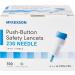 McKesson Safety Lancets Sterile Push-Button 23G Needle 1.8mm - 100 Count - Buy Online on GoSupps.com