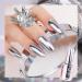 Metal Nail Polish Mirror Effect Quick Drying Metallic Effect Nail Art Polish Gel Nail Polish Silvery Nail Varnish Chrome Nail Art Polish No UV(Silvery) - Buy Online on GoSupps.com