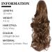 Yamel 16 Long Curly Light Brown Ponytail Extension | Claw Jaw Clip Synthetic Hairpiece | Hair Extensions 16 inch - Buy Online on GoSupps.com