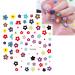 JMEOWIO 14 Sheets Cute Nail Stickers for Kids - Rainbow Flower & Fruit Nail Art Decals | Self-Adhesive Decoration Supplies - Buy Online on GoSupps.com