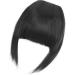Clip In Bangs Hair Extensions - Front Full Neat Fringe, Thick Straight Natural Black Hairpiece for Women - Buy Online on GoSupps.com