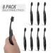 8 Packs Black Travel Folding Toothbrush with Soft Medium Bristles - Portable Charcoal Toothbrush for Camping - Buy Online on GoSupps.com
