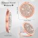 Yulejo Diamond Magnifying Compact Cosmetic Mirror - 2X Magnification, 2.75 Inch Round Pocket Size, Rose Gold - Set of 4 - Buy Online on GoSupps.com