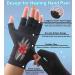 2 Pairs Copper Arthritis Compression Gloves for Men and Women - Fingerless Relief for Carpal Tunnel, Hand Pain, RSI - Support for Work, Driving, Typing - Medium Black - Buy Online on GoSupps.com
