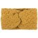 Stylbreaker ladies knit headband with cable pattern and twist knot warm winter hair band headband knitted 04026044 color: curry