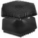 FOMIYES Silicone Face Scrubber Gentle Face Exfoliator Double Sided Facial Brush for Body Cleansing Toddler Hair Brush Newborn Shower Bathing Tool Black