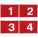ACXFOND 4Pcs Golf Flags with Tube Inserted, 5.7x8.7in Mini Golf Flags, Nylon Putting Green Golf Flags for Yard Indoor Outdoor