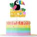 Toucan Bird Birthday Cake Topper for Boys Girls Men Women Sunmmer Hawaiian Luau Party Decorations Palm Leaf Jungle Cake Decor Glitter Tropical Cake Decorations - Buy Online on GoSupps.com