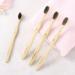 Healifty Natural Bamboo Toothbrushes - Eco-Friendly Wooden Toothbrushes with Soft Black Bristles (4 Pack) | Sustainable Oral Care for Family - Buy Online on GoSupps.com