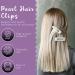 Glamza Pearl Hair Clips - Set of 3 Elegant and Stylish Barrettes for All Occasions - 8cm - Buy Online on GoSupps.com