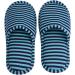 Keenso Reisen Foldable Slippers - Soft Cotton Slide-Resistant Indoor & Travel Slippers for Men | Portable & Reusable Light Blue Stripes - Buy Online on GoSupps.com