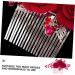 minkissy Rose Hair Comb Wedding Hair Accessories for Brides Wedding Hair Comb Rose Hair Decor Bridal Hair Side Comb Rose Flower Hair Comb Wedding Hair Side Comb Hair Decoration Red Cloth - Buy Online on GoSupps.com