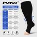 Putuo Compression Stockings for Men & Women - Thick Calves Oversize Support Socks for Thrombosis - Open Tip Flight & Medical Running - 5XL Black - Buy Online on GoSupps.com