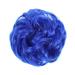 Hair Chignon Synthetic Bun Curly Messy Bun Donut Bun With Elastic Rubber Band Bun for Women Ponytail Extension Hair Bun Messy Bun Hair Piece (Color : Blue)