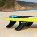 Abahub Surfboard Thruster Fins Set - Future Style Fin Box Compatible, Fiberglass Reinforced - High Performance 3 Fins for Surfing Longboard and Shortboard - Black/Blue/White - Buy Online on GoSupps.com